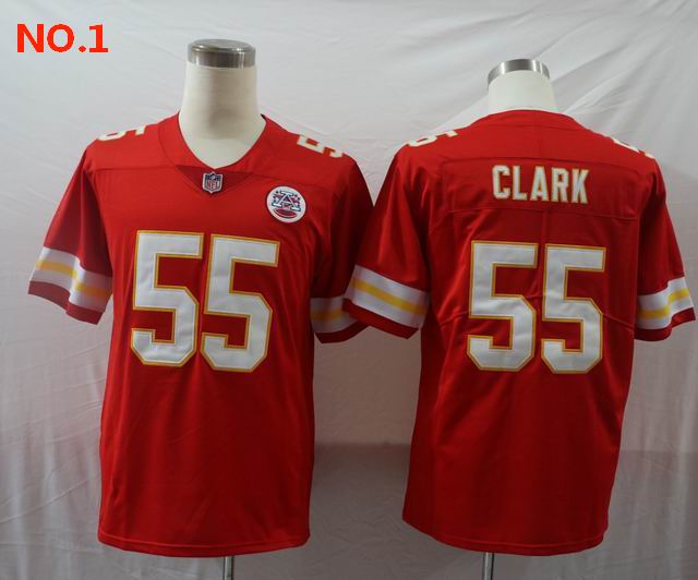 Men's Kansas City Chiefs #55 Frank Clark Nike Jersey Red;